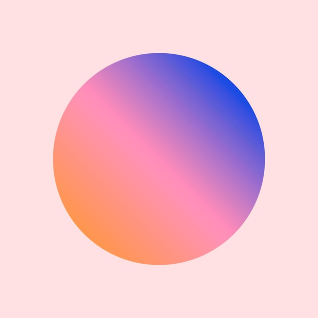 Gradient round geometric shape vector