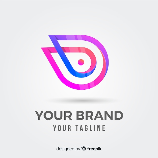 Free Vector gradient rounded abstract business logotype