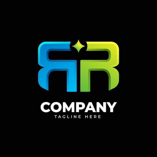 Gradient rr logo template