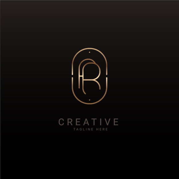 Free Vector gradient rr logo template