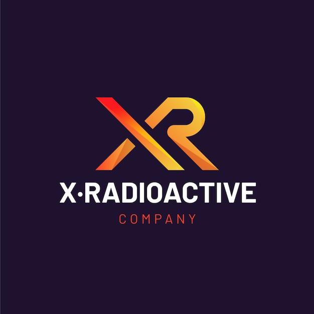 Gradient rx or xr logo template