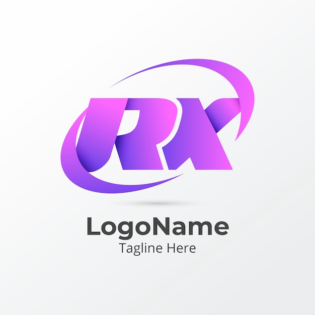 Free vector gradient rx or xr logo