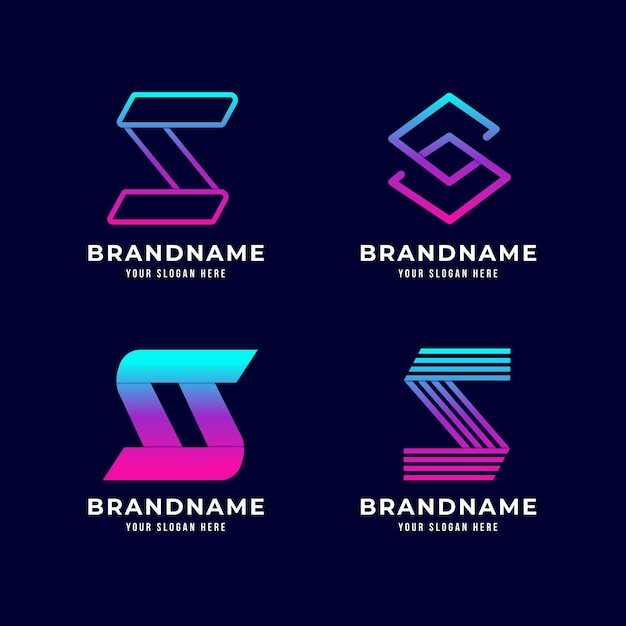 Gradient s logo collection