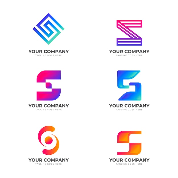 Gradient s logo template collection