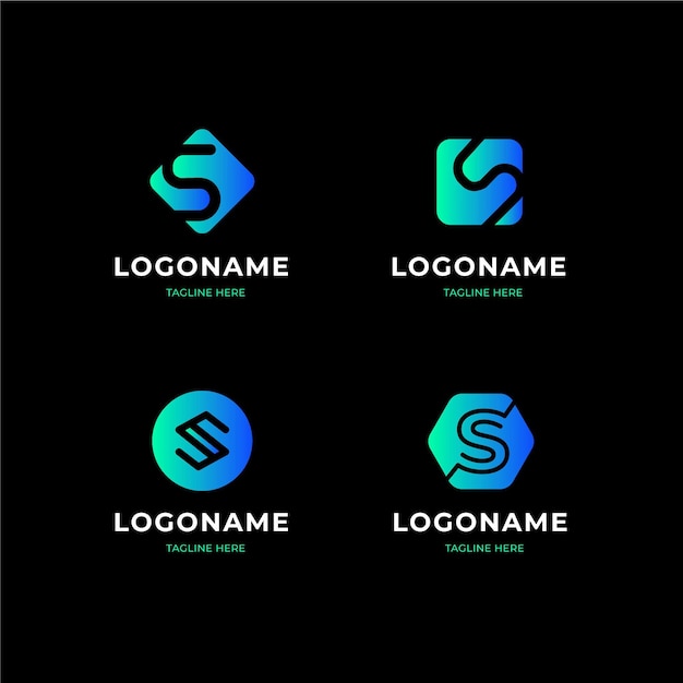 Gradient s logo template collection