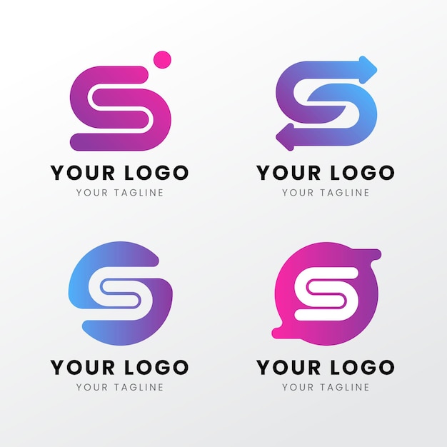 Gradient s logo template pack