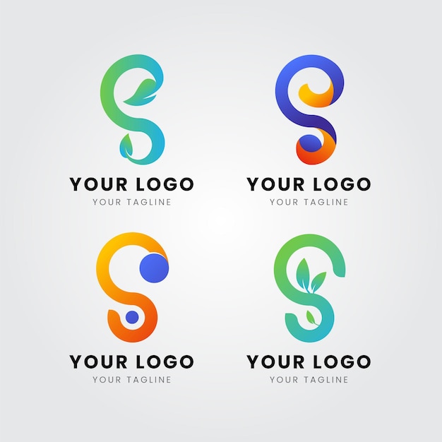 Gradient s logo template set