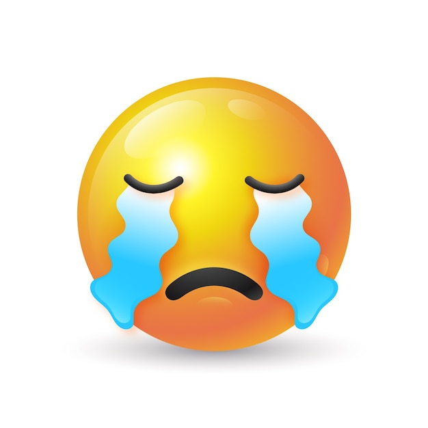 Free Vector gradient sad emoji illustration