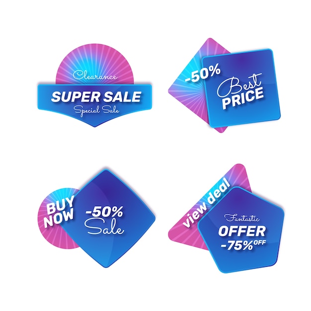 Gradient sale badge collection