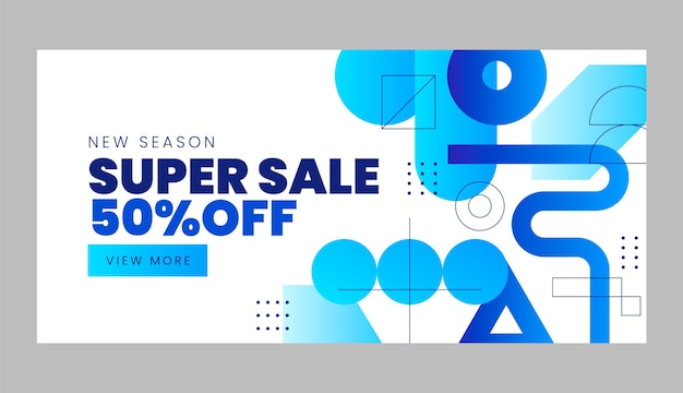 Gradient sale banner design