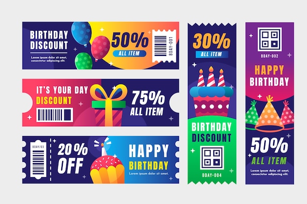 Gradient sale coupon design template