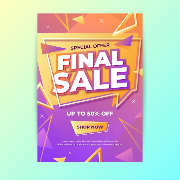 Gradient sales poster templates