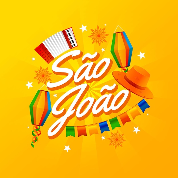 Gradient sao joao illustration