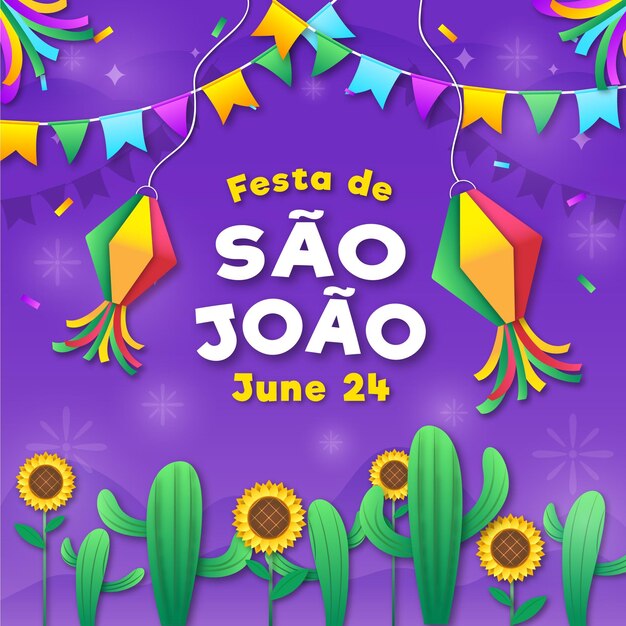 Gradient sao joao illustration