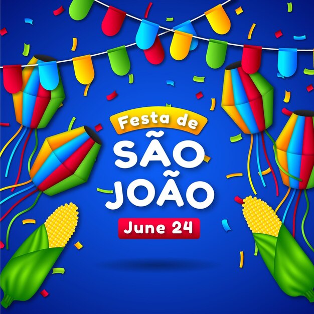 Gradient sao joao illustration