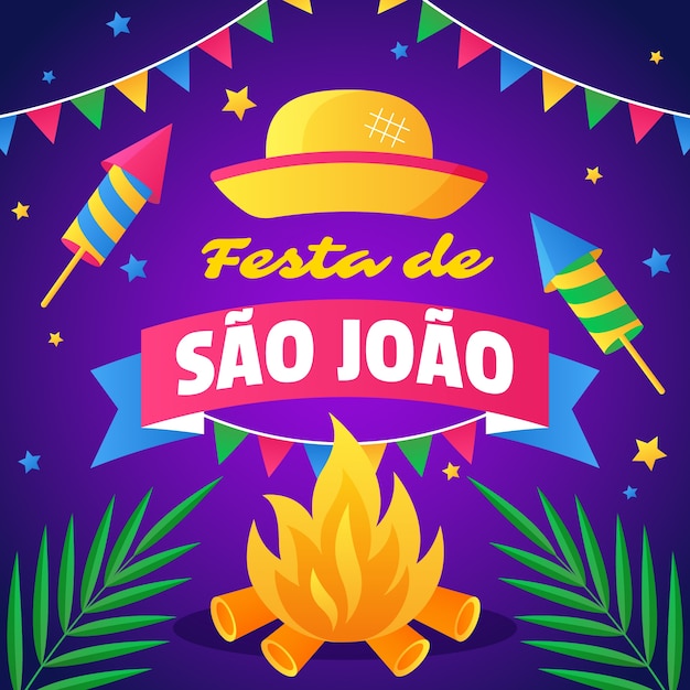 Gradient sao joao illustration