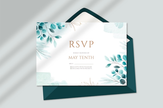 Gradient save the day wedding invitation