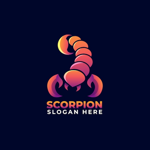 Gradient scorpion logo template