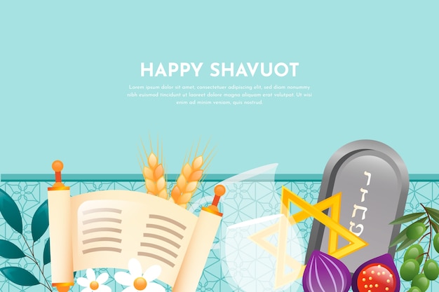 Free vector gradient shavuot background