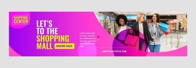 Gradient shopping center twitch banner