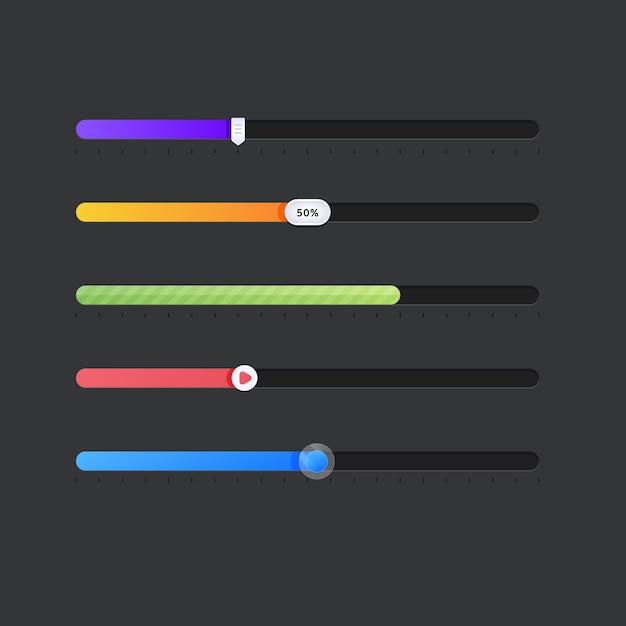 Gradient sliders collection