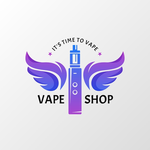 Free Vector gradient smoke shop logo template