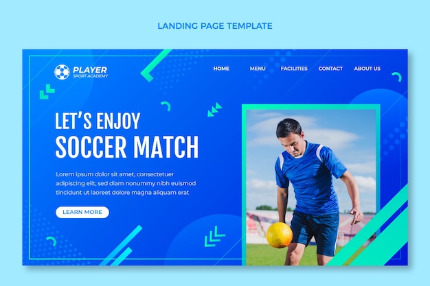 Gradient soccer template