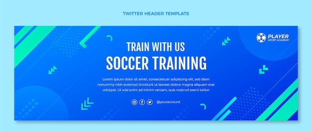 Gradient soccer template