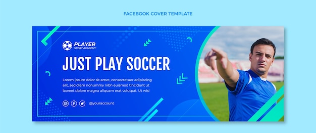 Gradient soccer template