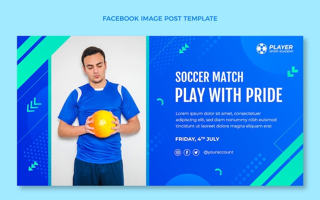 Gradient soccer template