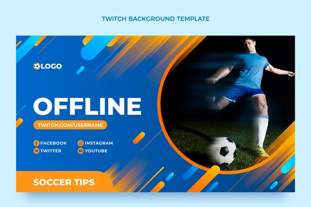 Gradient soccer twitch background