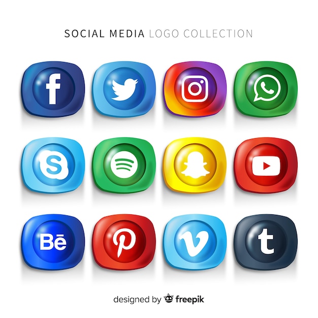 Gradient social media logo pack