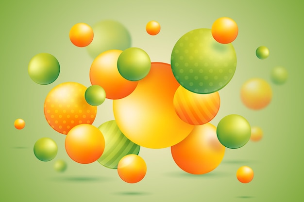 Free Vector gradient spheres background