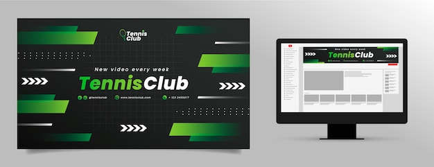 Gradient sport club template design