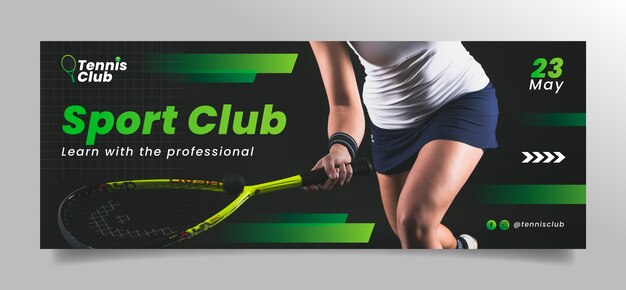 Gradient sport club template design