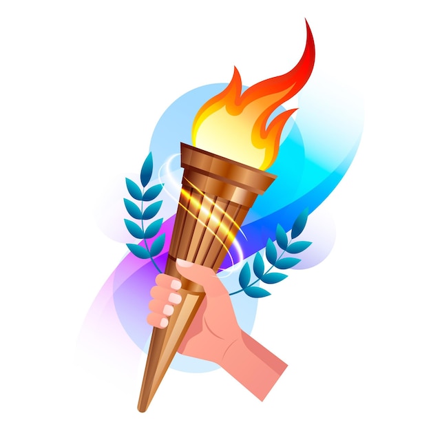 Gradient sport flame illustration