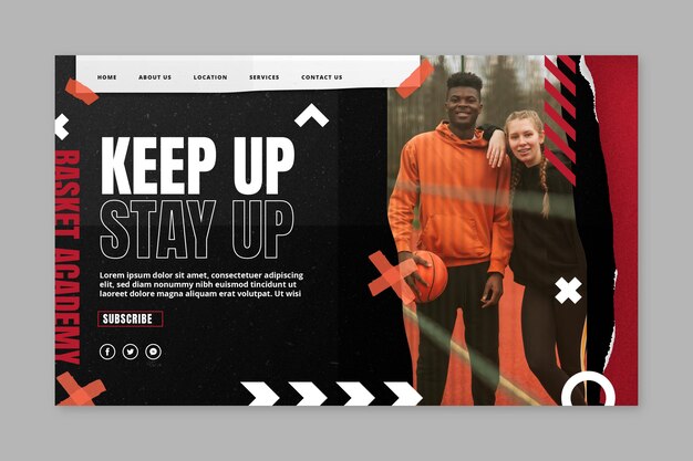 Gradient sport landing page