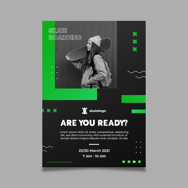 Gradient sport poster template