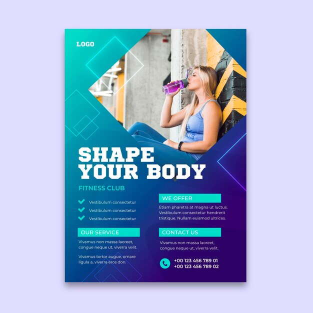 Gradient sport poster template