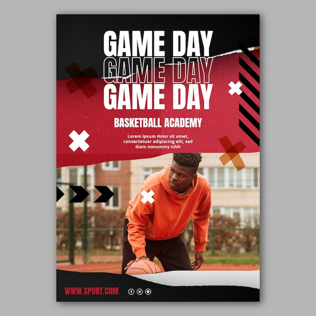 Gradient sport poster template