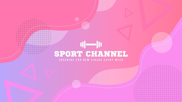 Gradient sport youtube channel art