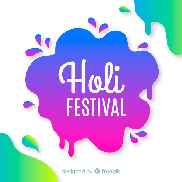 Gradient spot holi festival background