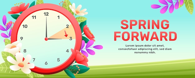 Gradient spring forward horizontal banner