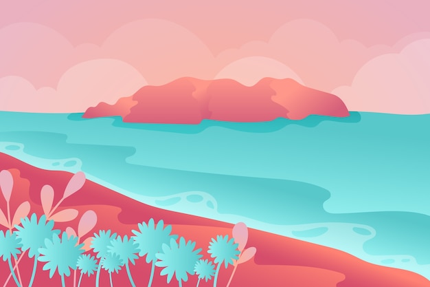 Free Vector gradient spring landscape