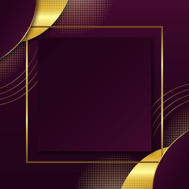 Gradient squared golden luxury frame