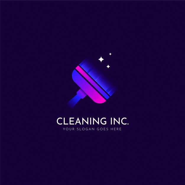 Gradient squeegee logo template