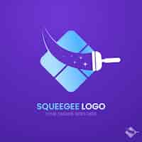 Free vector gradient squeegee logo template