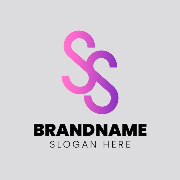 Free Vector gradient ss logo template