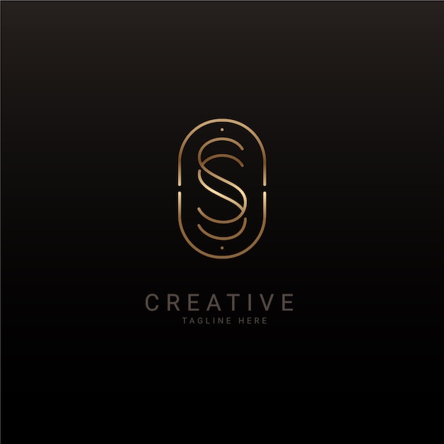 Free Vector gradient ss logo template