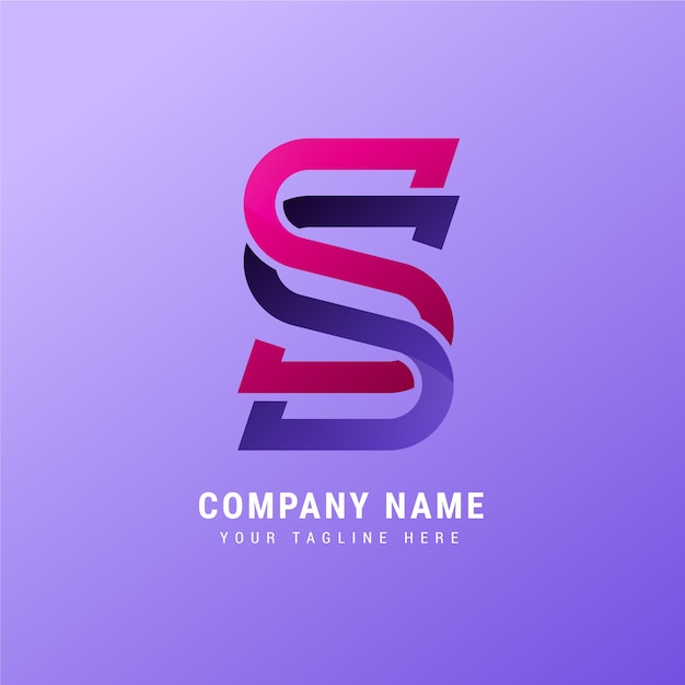 Free Vector gradient ss logo template